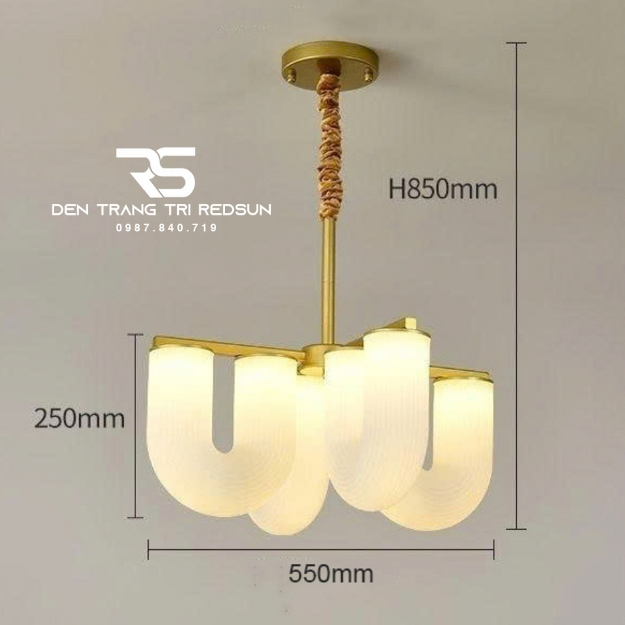 Đèn Chùm Trang Trí Phòng Khách, Sảnh Chờ, Phòng Ăn, Phòng Ngủ Hình Chữ U Phong Cách Bắc Âu DC-T110
