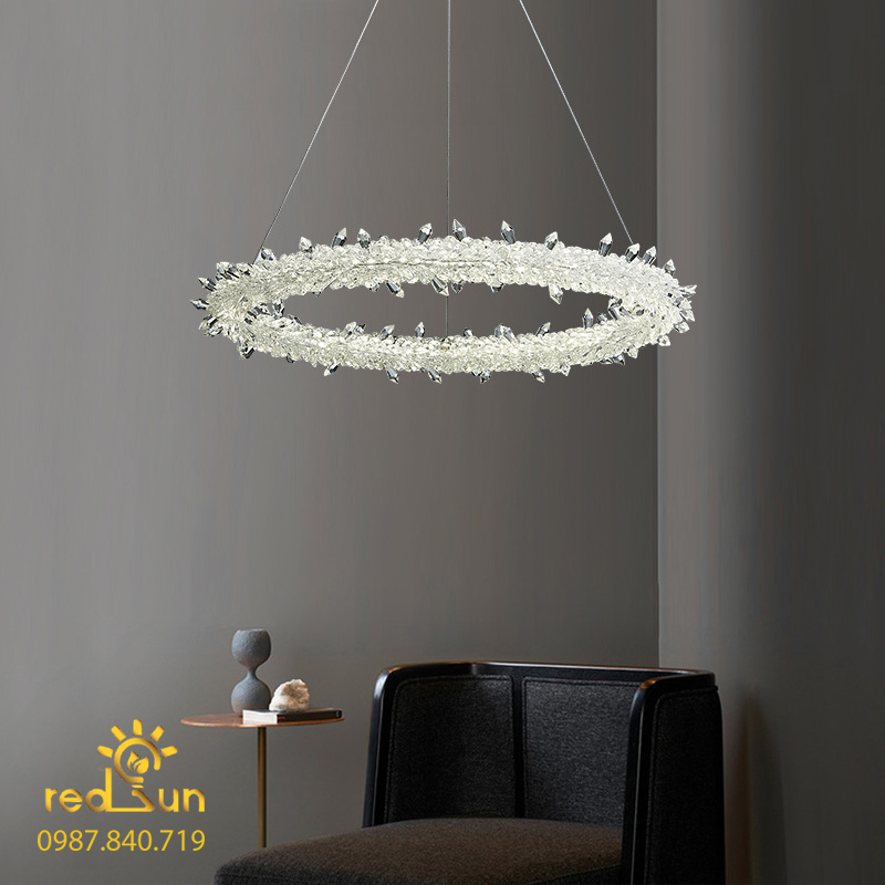 Đèn chùm vòng hoa pha lê phong cách Bắc Âu DC-4840