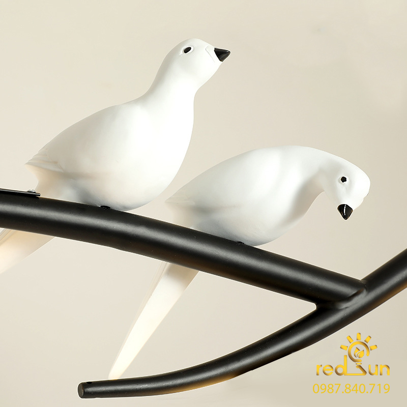 Đèn thả ngang 2 chim trang trí bàn ăn TH750