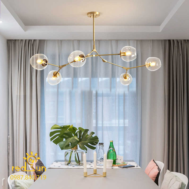 Đèn chùm nghệ thuật Lindsey 6 bóng DC-166