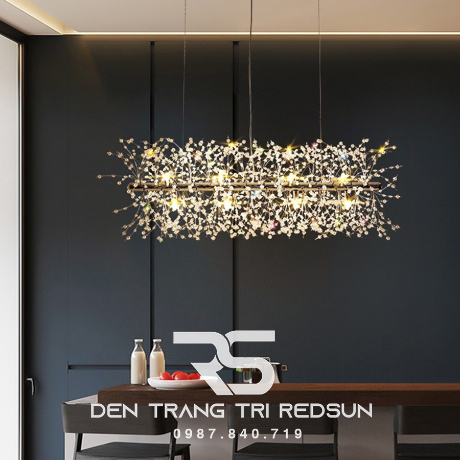 Đèn Thả Hiện Đại Phong Cách Bắc Âu Bông Tuyết Dáng Dài TH788