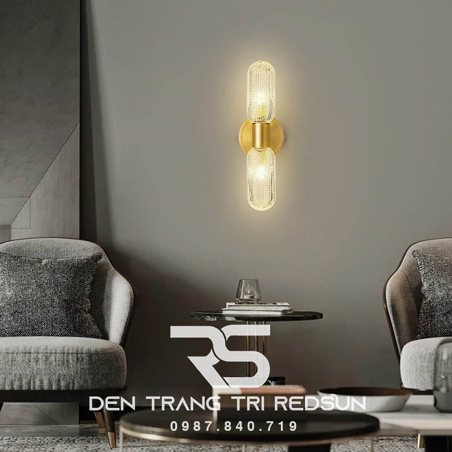 Đèn Tường Trang Trí Phòng Khách, Phòng Ngủ, Cầu Thang Phong Cách Bắc Âu Chất Liệu Pha Lê DTP-002