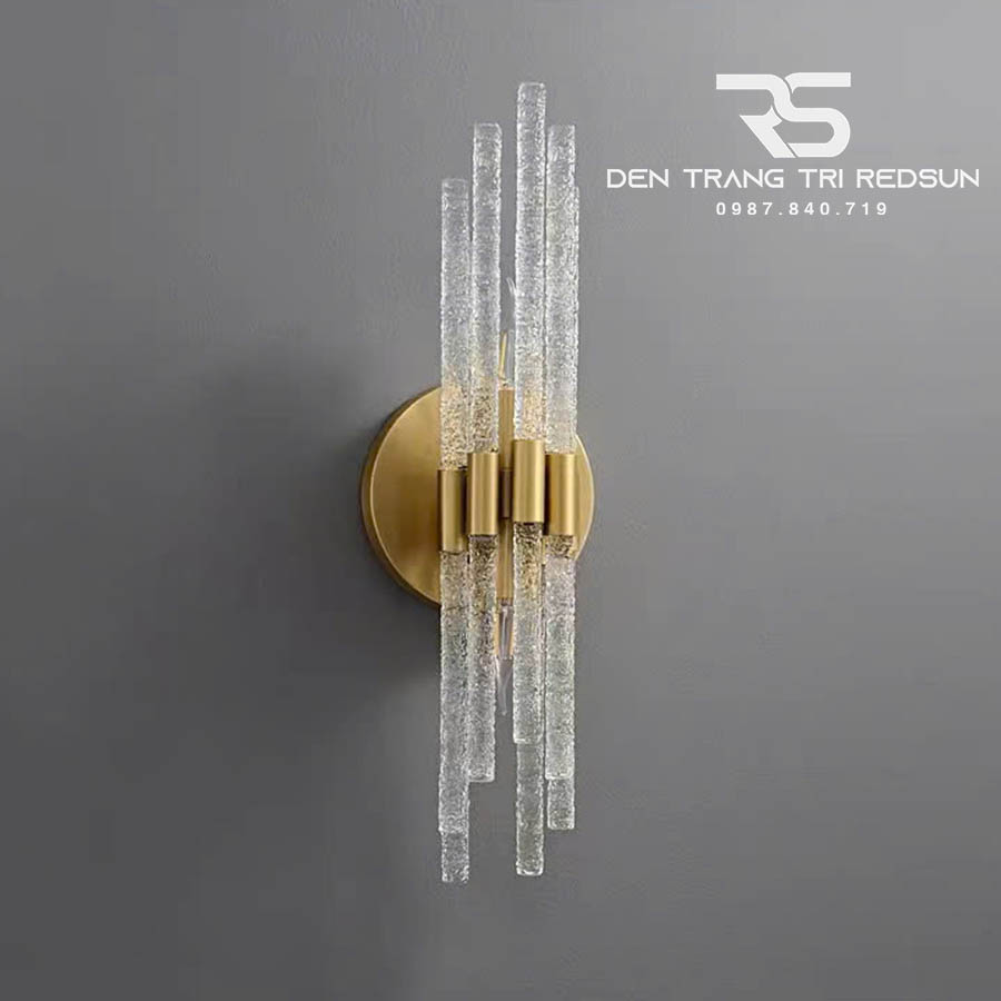 Đèn Tường Trang Trí Phòng Khách, Phòng Ngủ, Cầu Thang Phong Cách Bắc Âu Chất Liệu Pha Lê DTP-004