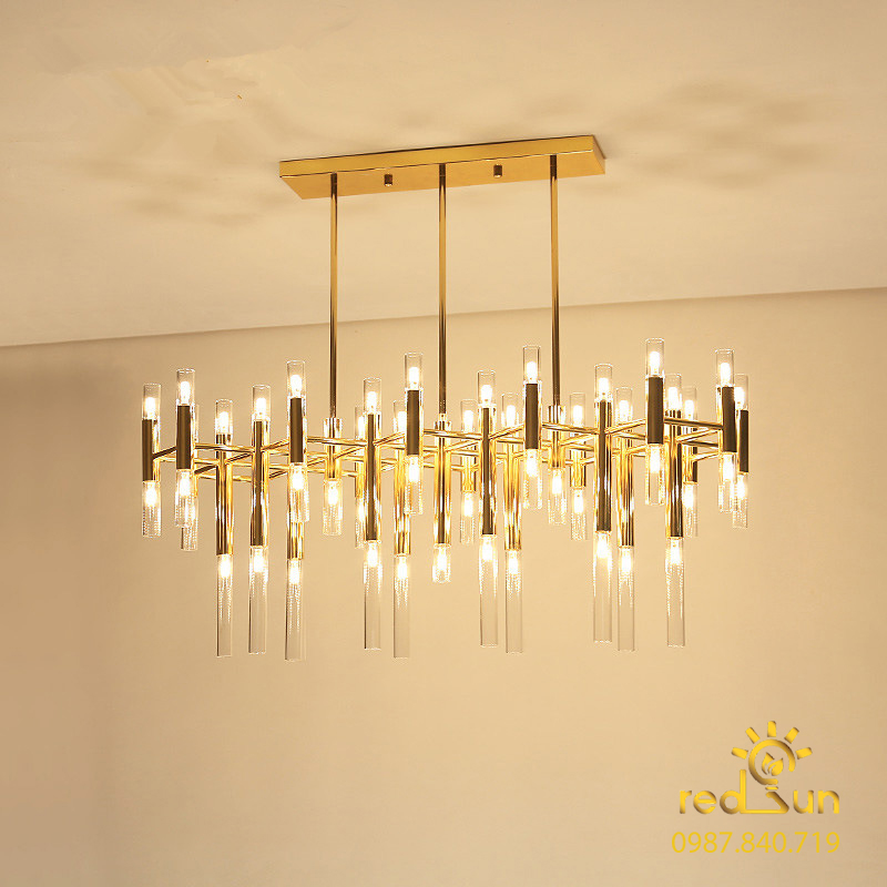 Đèn chùm pha lê ống phong cách Bắc Âu DC-C1835