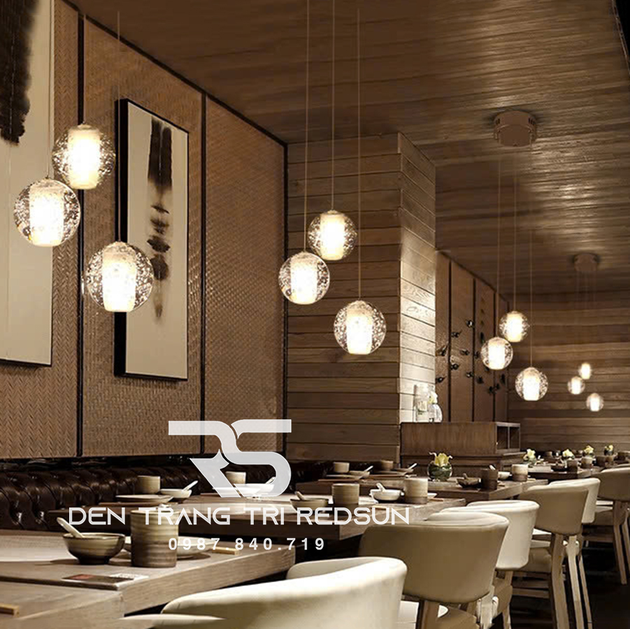 Đèn Thả Trần Hiện Đại Bocci Lắp Thông Tầng  Cầu Thang, Phòng Khách, Bàn Ăn Chất Liệu Pha Lê HTK009