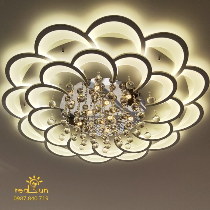 Mâm ốp trần hoa xoáy 16 cánh OP-003