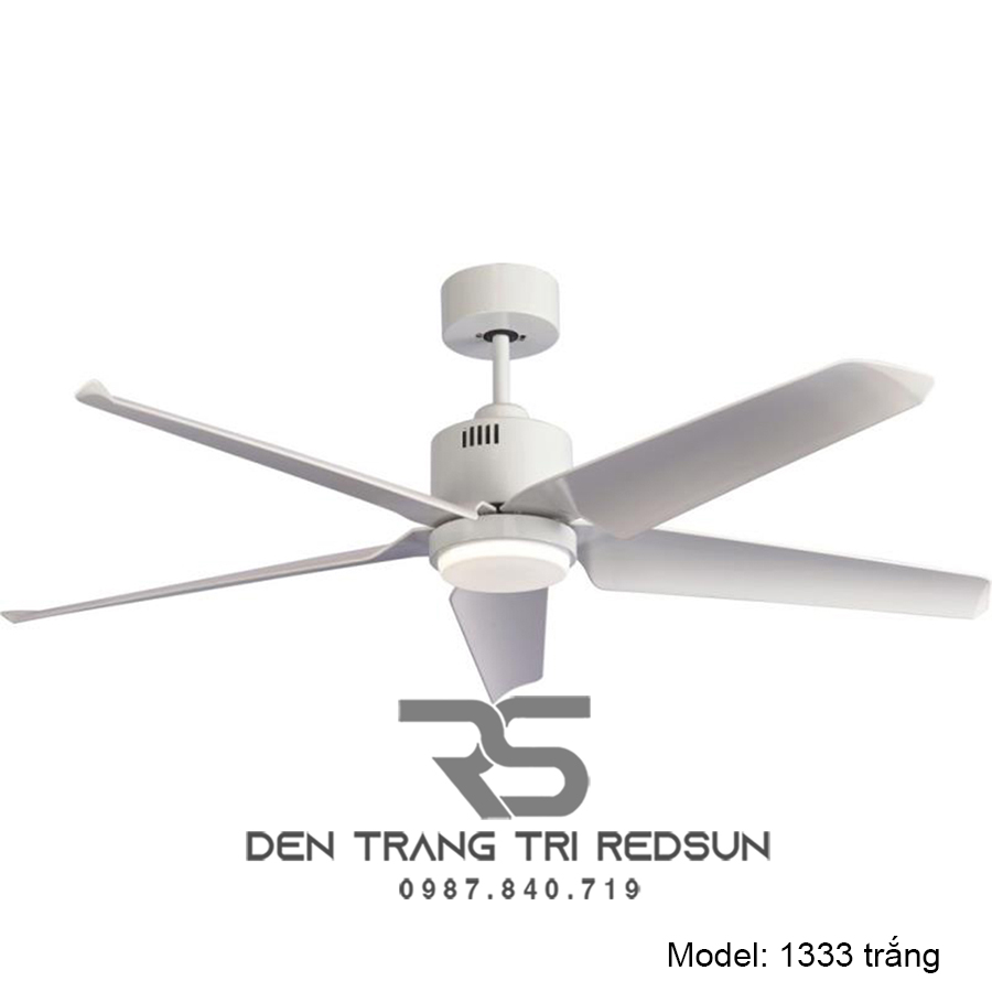 Quạt Trần Đèn Trang Trí Phòng Khách, Phòng Ngủ - 1333 Trắng