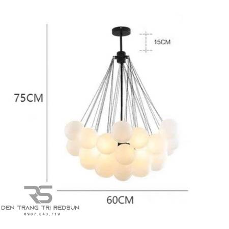 Đèn Chùm Phòng Khách Hiện Đại Bắc Âu Bong Bóng Chất Liệu Thuỷ Tinh DC-T112