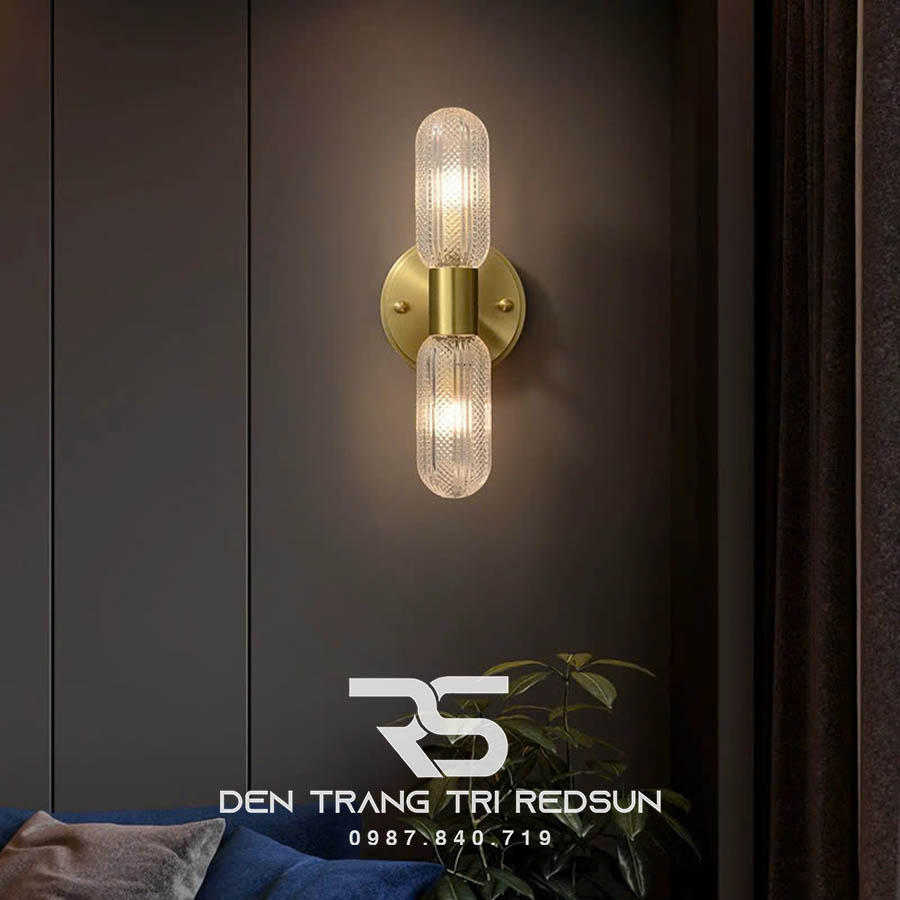 Đèn Tường Trang Trí Phòng Khách, Phòng Ngủ, Cầu Thang Phong Cách Bắc Âu Chất Liệu Pha Lê DTP-002