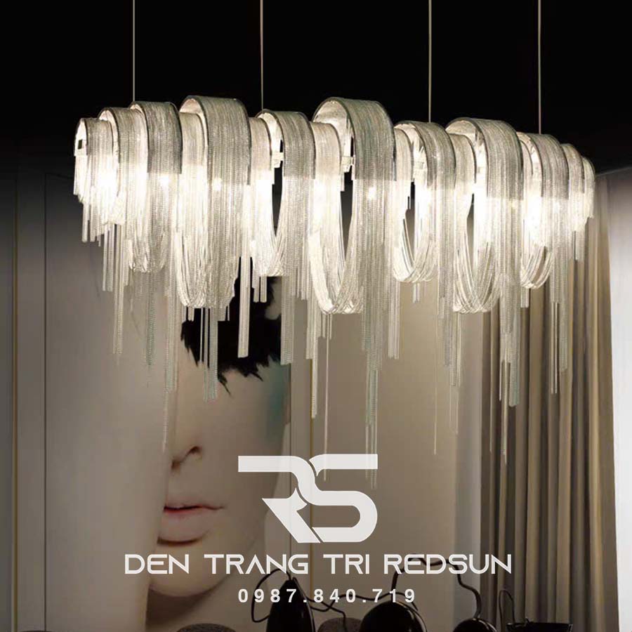 Đèn Chùm Trang Trí Sảnh Chờ, Phòng Khách, Phòng Ăn Hình Tua Rua Phong Cách Italia DCP-015