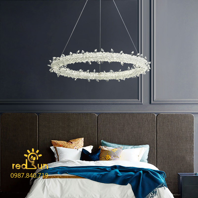 Đèn chùm vòng hoa pha lê phong cách Bắc Âu DC-4840