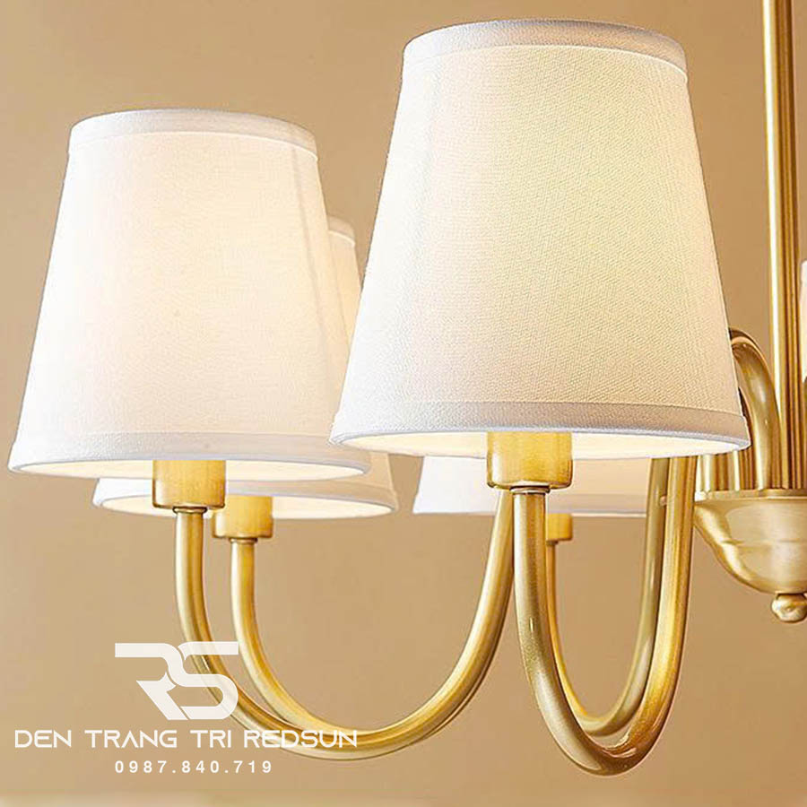 Đèn Chùm Phòng Khách Hiện Đại Phong Cách Indochine Khung Đồng DC-1027