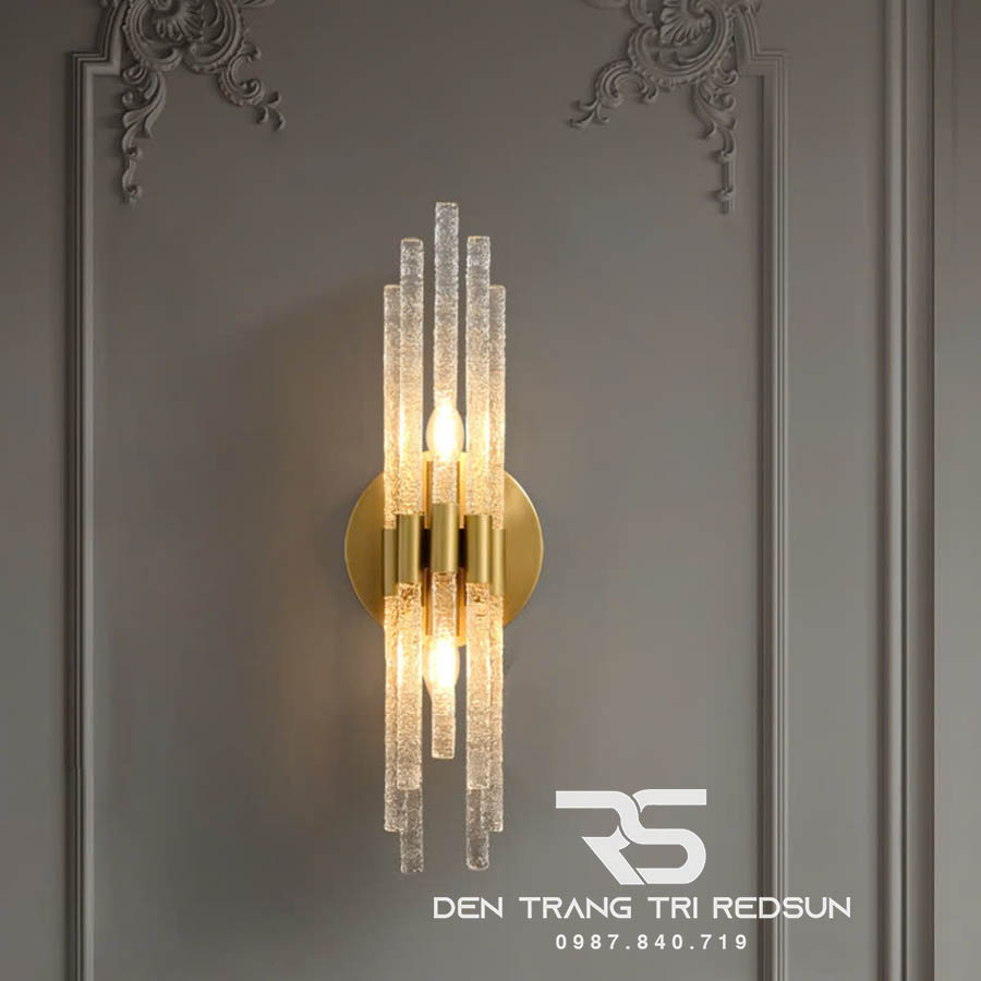 Đèn Tường Trang Trí Phòng Khách, Phòng Ngủ, Cầu Thang Phong Cách Bắc Âu Chất Liệu Pha Lê DTP-004