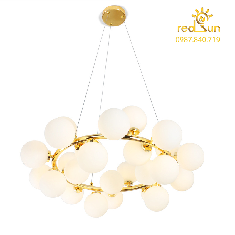 Đèn chùm vòng cầu sứ 25 bóng DC-1425