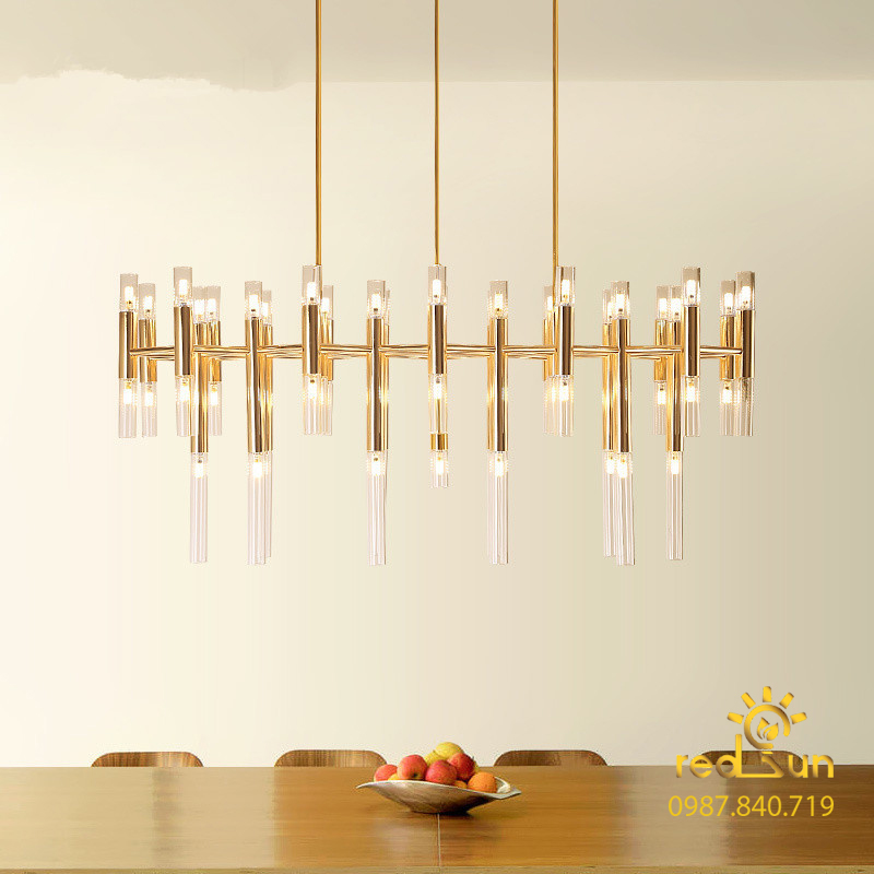 Đèn chùm pha lê ống phong cách Bắc Âu DC-C1835