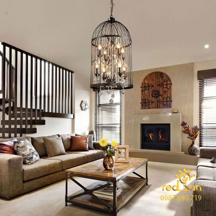 Đèn chùm decor lồng chim nghệ thuật TH-160