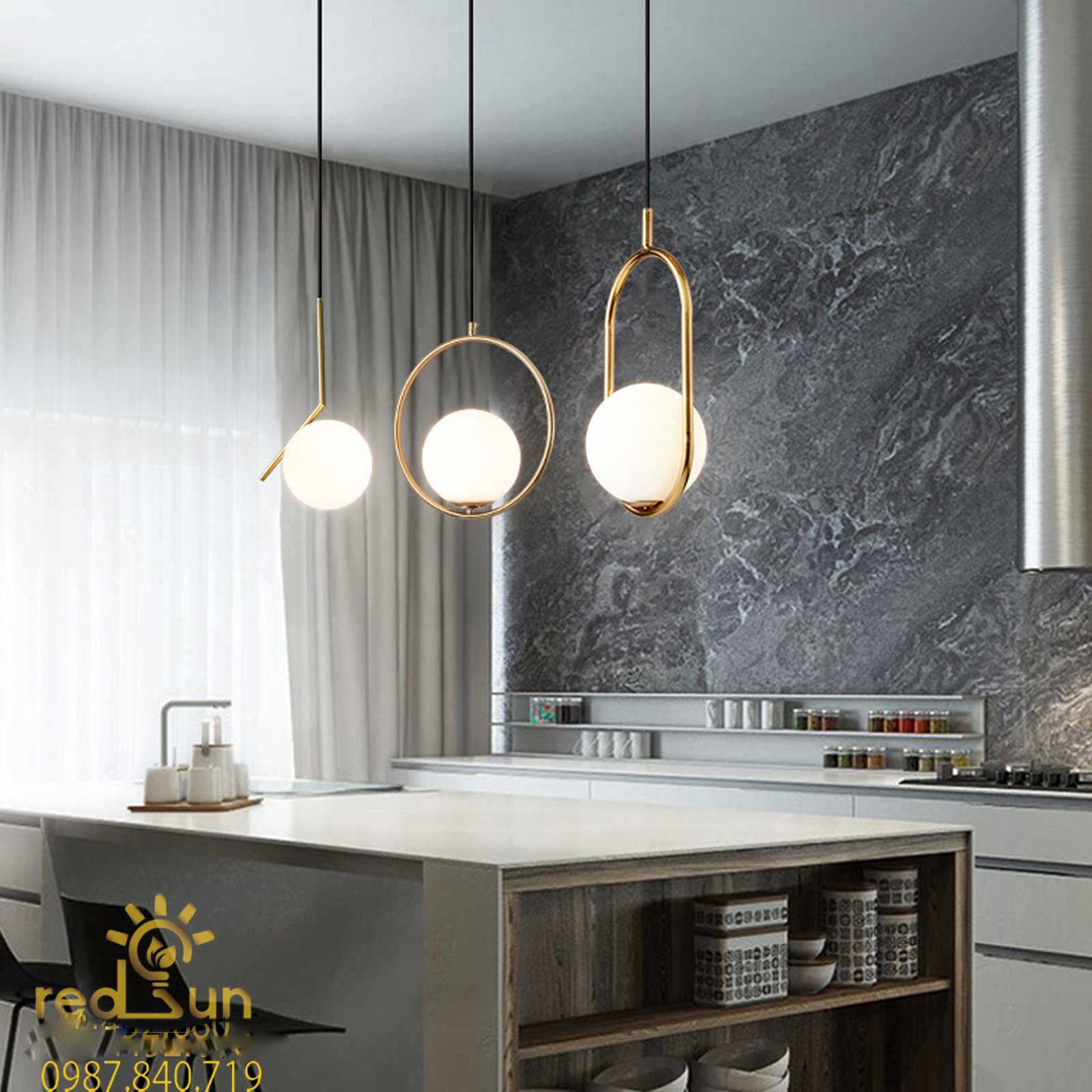 CDT016-Chao đèn thả hiện đại phong cách Bắc Âu