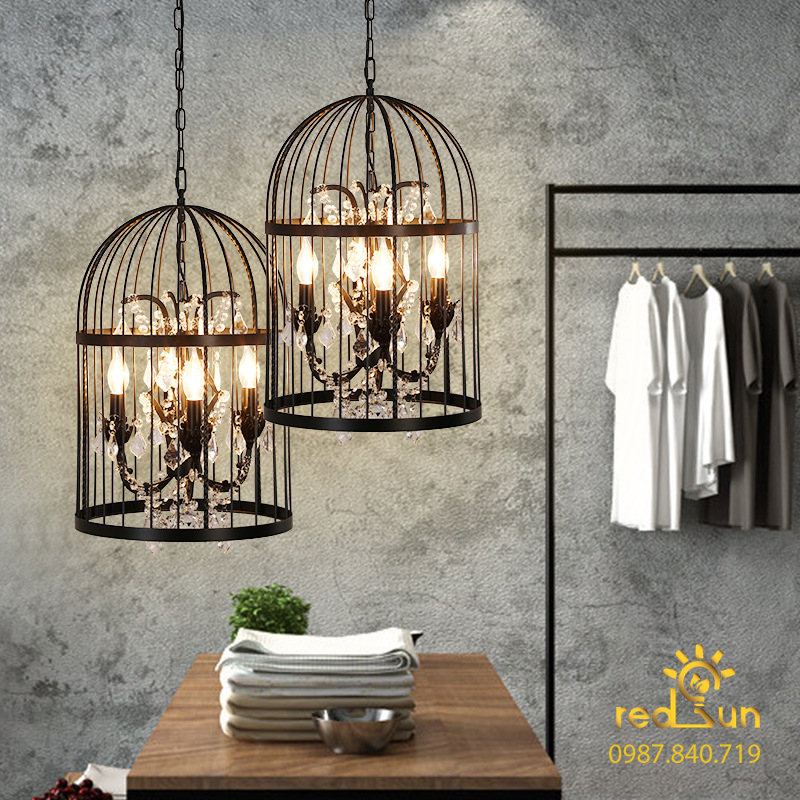 Đèn chùm decor lồng chim nghệ thuật TH-160