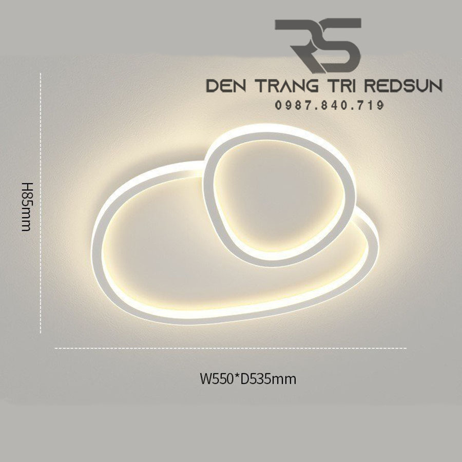 Đèn Mâm Ốp Trần Hiện Đại Phòng Khách, Phòng Ngủ Phong Cách Bắc Âu Chất Liệu Mica OT-017