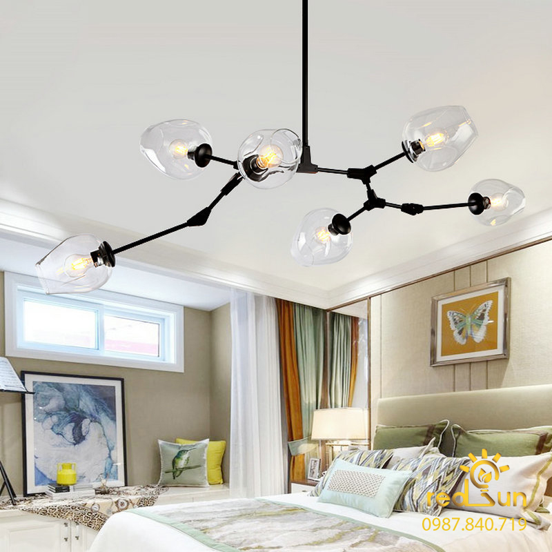 Đèn chùm nghệ thuật Lindsey 6 bóng DC-166