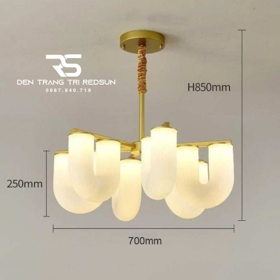 Đèn Chùm Trang Trí Phòng Khách, Sảnh Chờ, Phòng Ăn, Phòng Ngủ Hình Chữ U Phong Cách Bắc Âu DC-T110