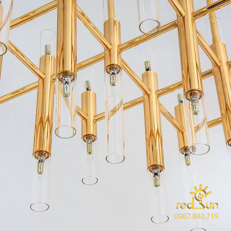 Đèn chùm pha lê ống phong cách Bắc Âu DC-C1835