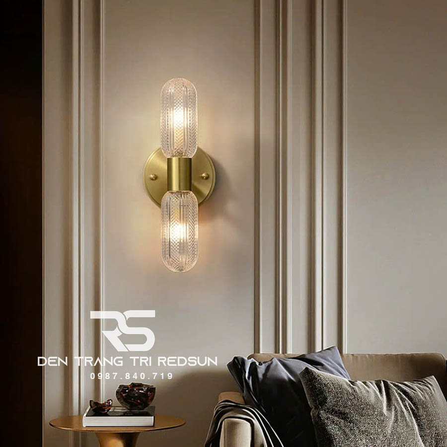 Đèn Tường Trang Trí Phòng Khách, Phòng Ngủ, Cầu Thang Phong Cách Bắc Âu Chất Liệu Pha Lê DTP-002