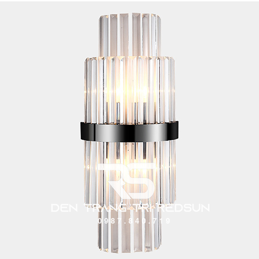 Đèn tường pha lê trang trí phòng khách hiện đại DT2503-Đen