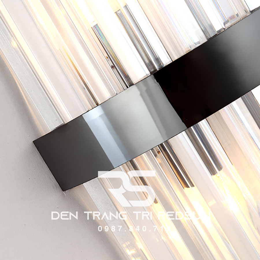 Đèn tường pha lê trang trí phòng khách hiện đại DT2503-Đen