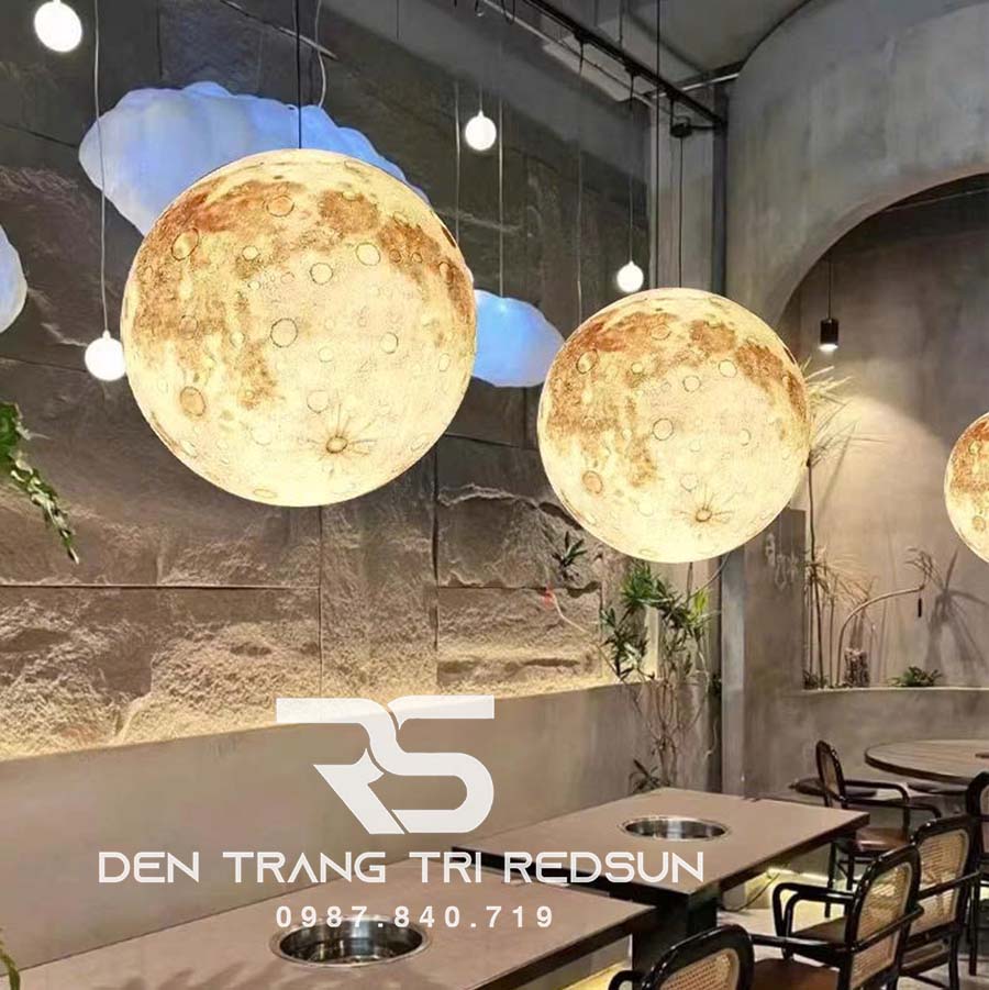 Đèn Mặt Trăng Siêu To Khổng Lồ 3D Lắp Trang Trí Ngoài Trời DC-T109