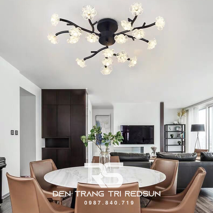 Đèn Ốp Trần Hiện Đại Phong Cách Bắc Âu Hoa Mai D982