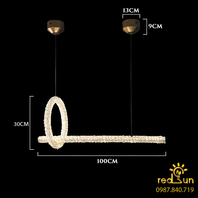 Đèn chùm hoa pha lê phong cách Bắc Âu DC-4810