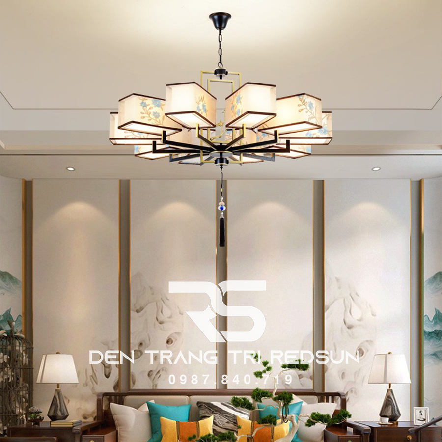 Đèn Chùm Phòng Khách Hiện Đại Phong Cách Indochine IDC-006