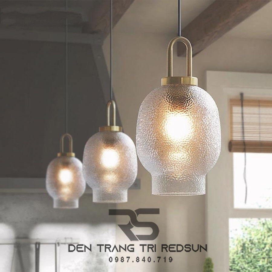 Đèn Thả Phòng Khách, Phòng Ngủ, Bàn Ăn Hiện Đại Phong Cách Bắc Âu  Choá Thuỷ Tinh CDT-T048 Dáng B