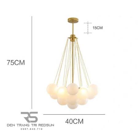 Đèn Chùm Phòng Khách Hiện Đại Bắc Âu Bong Bóng Chất Liệu Thuỷ Tinh DC-T112