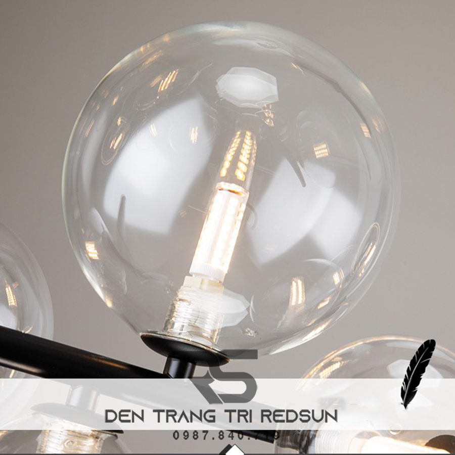 Đèn Thả Bàn Ăn Hiện Đại Phong Cách Bắc Âu Choá Thuỷ Tinh DC-L035