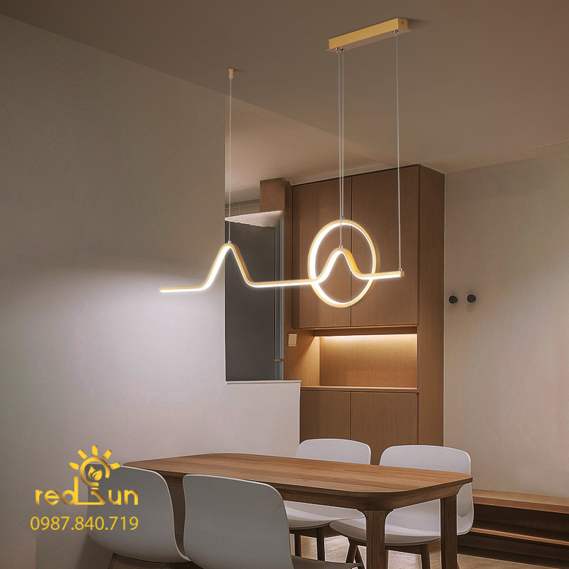 ĐÈN THẢ NGANG NGHỆ THUẬT 1 VÒNG LED MỚI DC-38