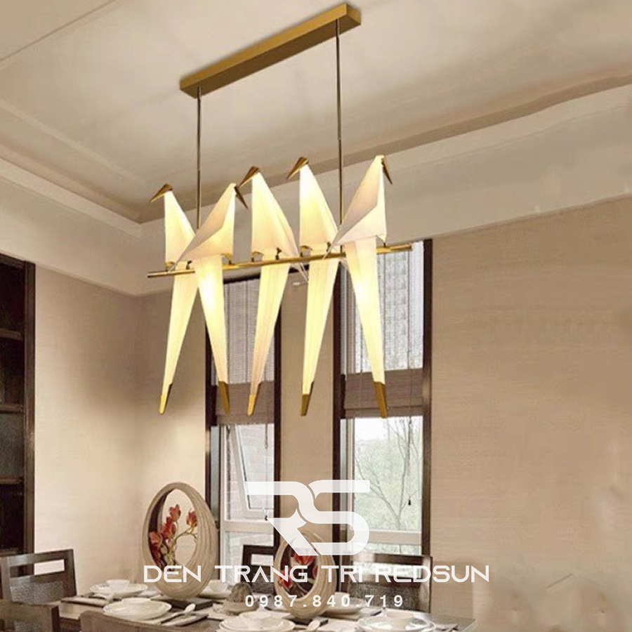 Đèn Thả Trần Phòng Khách, Phòng Ngủ, Bàn Ăn Hiện Đại Phong Cách Bắc Âu Sáng Tạo Hình Hạc Giấy DC-5081/5