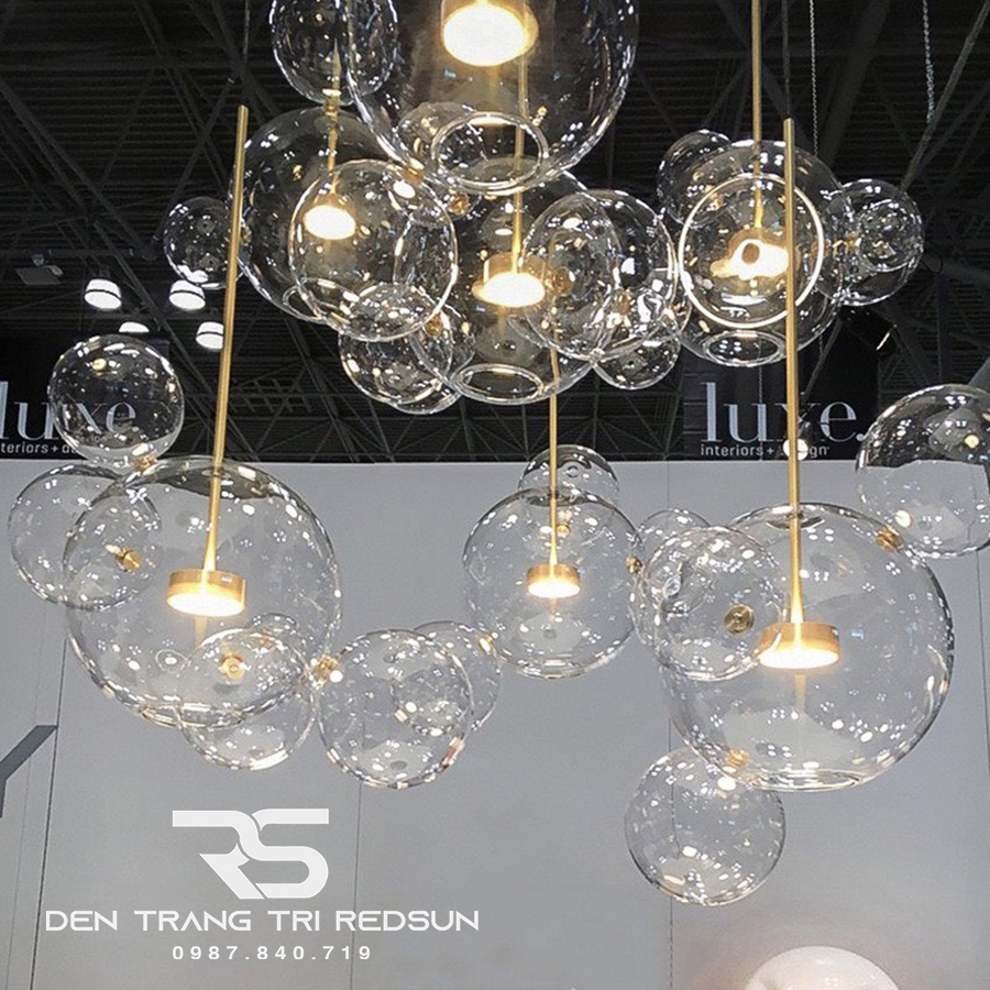 Đèn Thả Bàn Ăn Hiện Đại Phong Cách Bắc Âu Chóa Thủy Tinh CDT-L008
