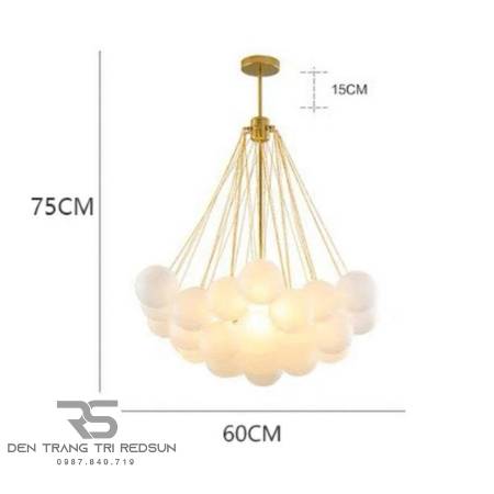 Đèn Chùm Phòng Khách Hiện Đại Bắc Âu Bong Bóng Chất Liệu Thuỷ Tinh DC-T112