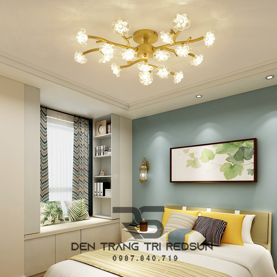 Đèn Ốp Trần Hiện Đại Phong Cách Bắc Âu Hoa Mai D982