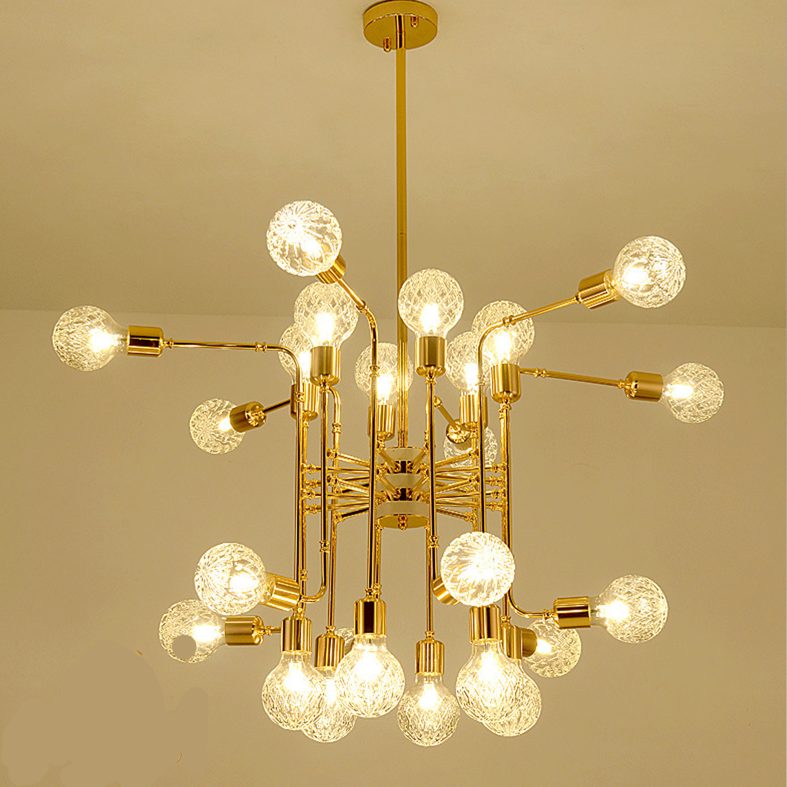 DC018-Đèn chùm Nordic chóa cầu thủy tinh