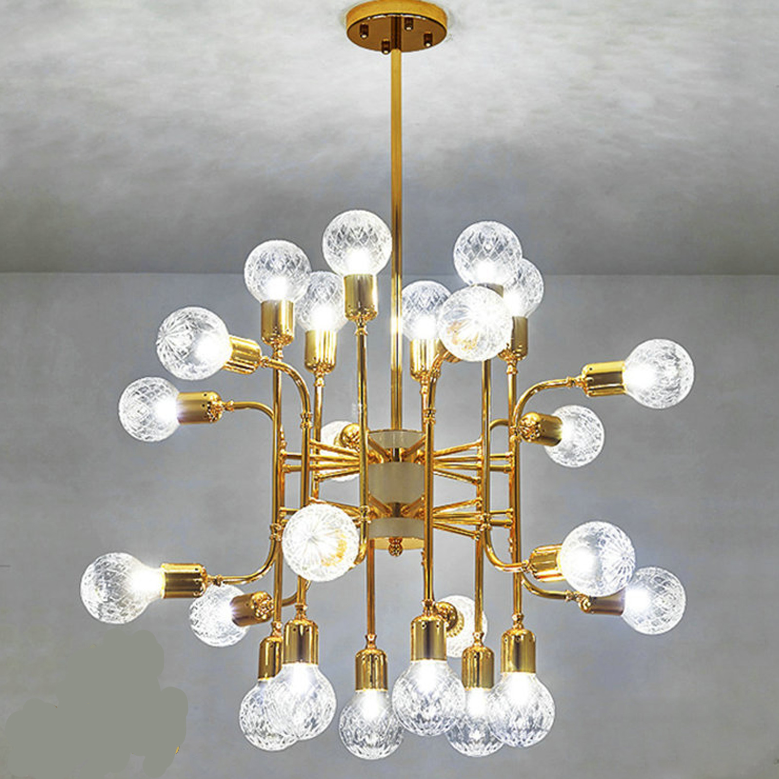 DC018-Đèn chùm Nordic chóa cầu thủy tinh