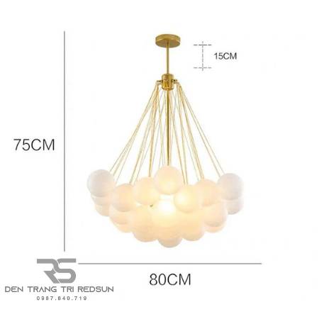 Đèn Chùm Phòng Khách Hiện Đại Bắc Âu Bong Bóng Chất Liệu Thuỷ Tinh DC-T112