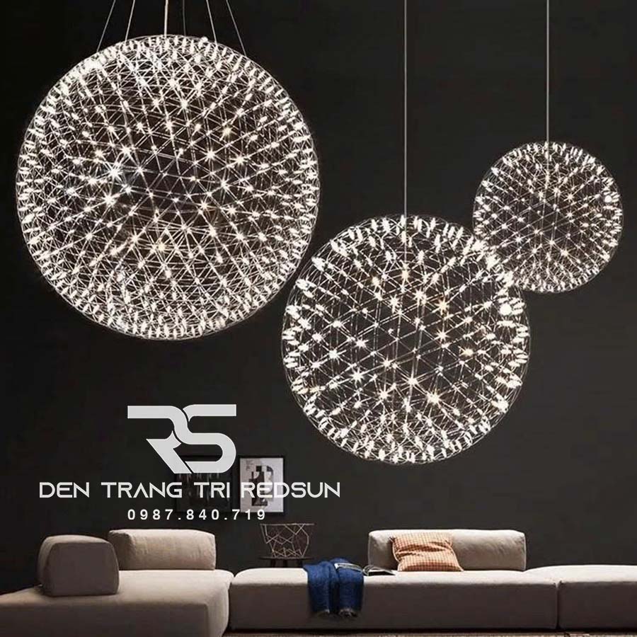 Đèn Thả Trần Lắp Thông Tầng, Phòng Khách, Khách Sạn, Nhà Hàng Phong Cách Bắc Âu Hiện Đại Cầu LED Sao  DC-T106
