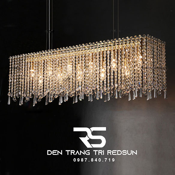 Đèn Thả Pha Lê Bàn Ăn, Bàn Đảo Hiện Đại TPL070