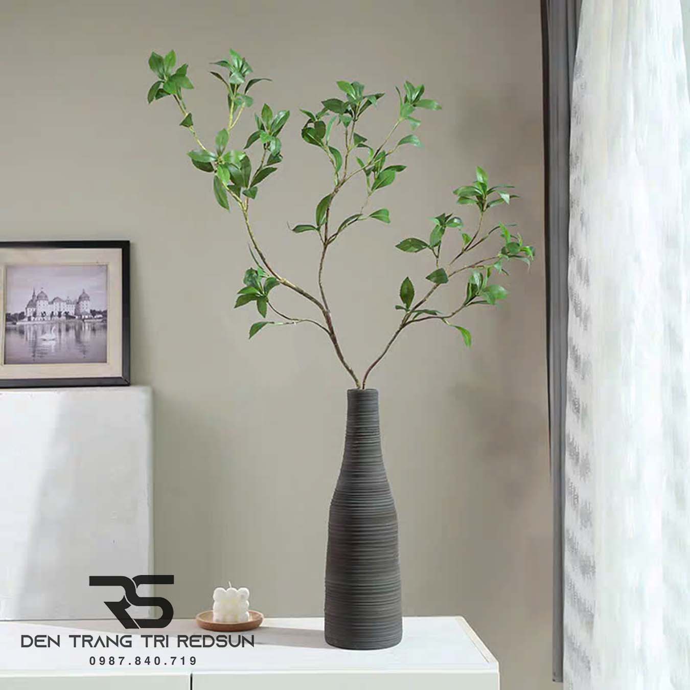 Bình Hoa Nghệ Thuật Trang Trí Phòng Khách, Phòng Ăn, Khách Sạn, Nhà Hàng Phong Cách Hiện Đại DDC-032