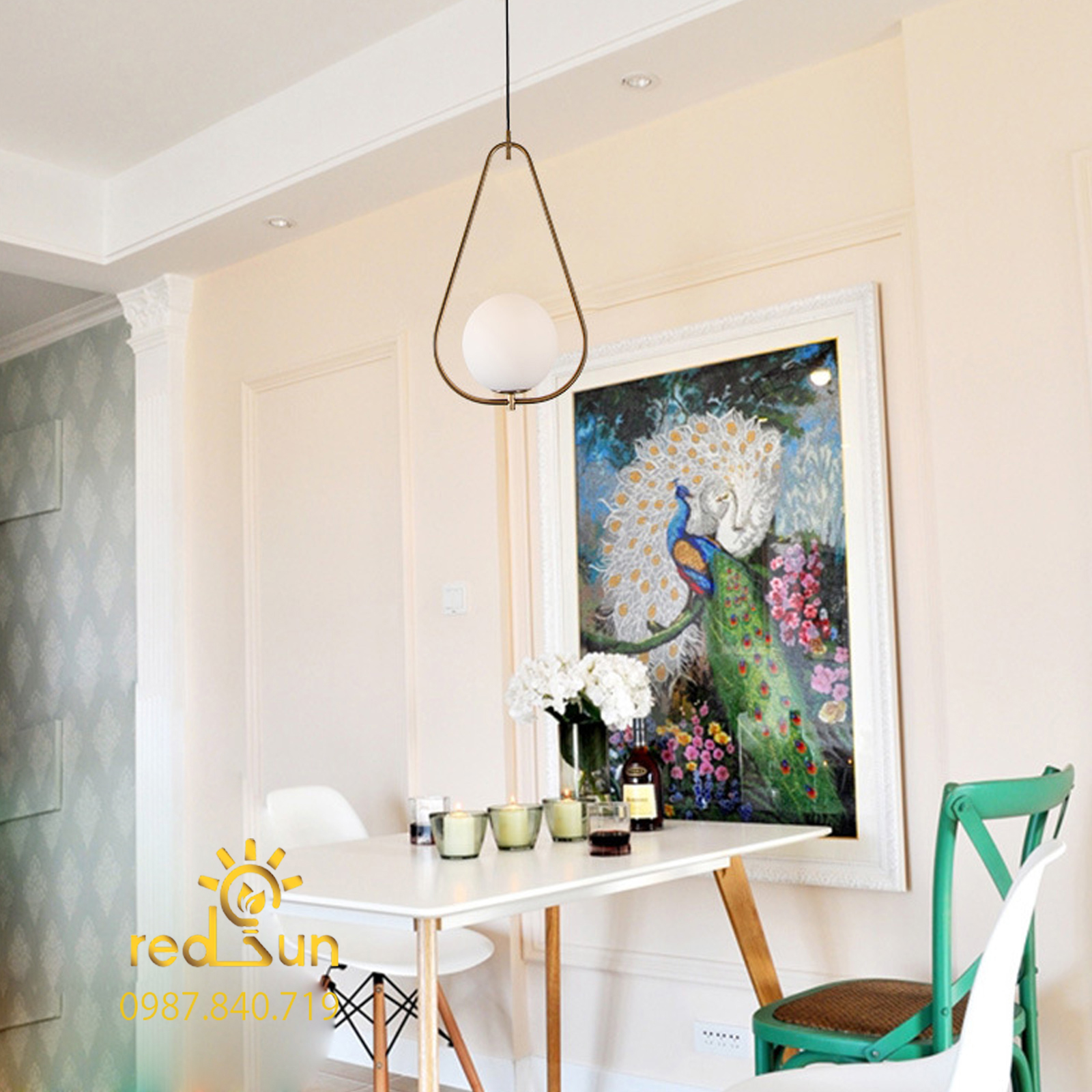 CDT018-Chao đèn thả hiện đại phong cách Bắc Âu