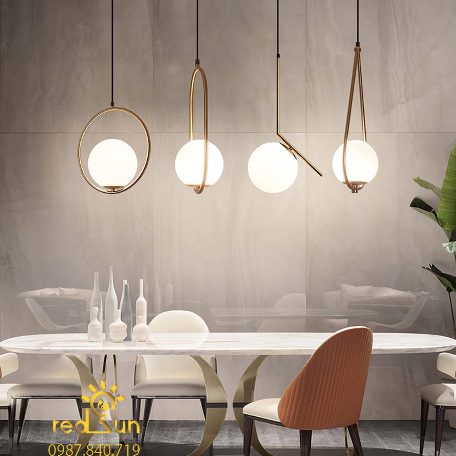 CDT018-Chao đèn thả hiện đại phong cách Bắc Âu