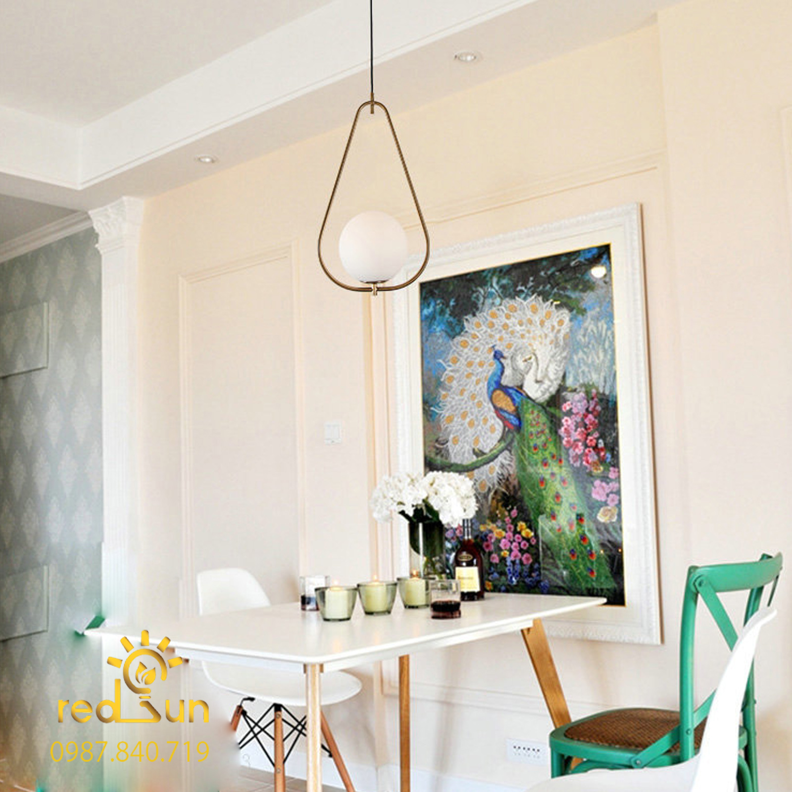 CDT018-Chao đèn thả hiện đại phong cách Bắc Âu